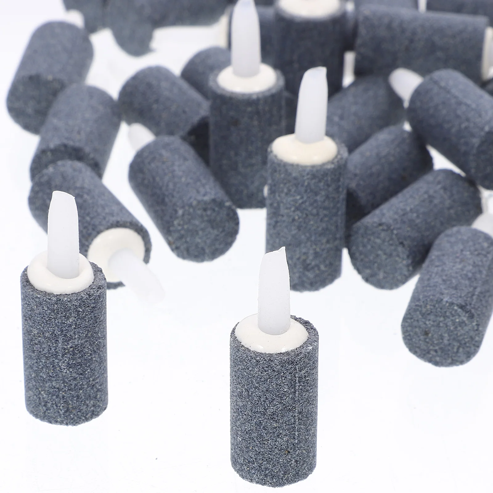 

50pcs Stones Bubbler Cylinder Air Stones Fish Tanks Diffusers for Aquarium Fish Tank Decor Accessories Hydroponics