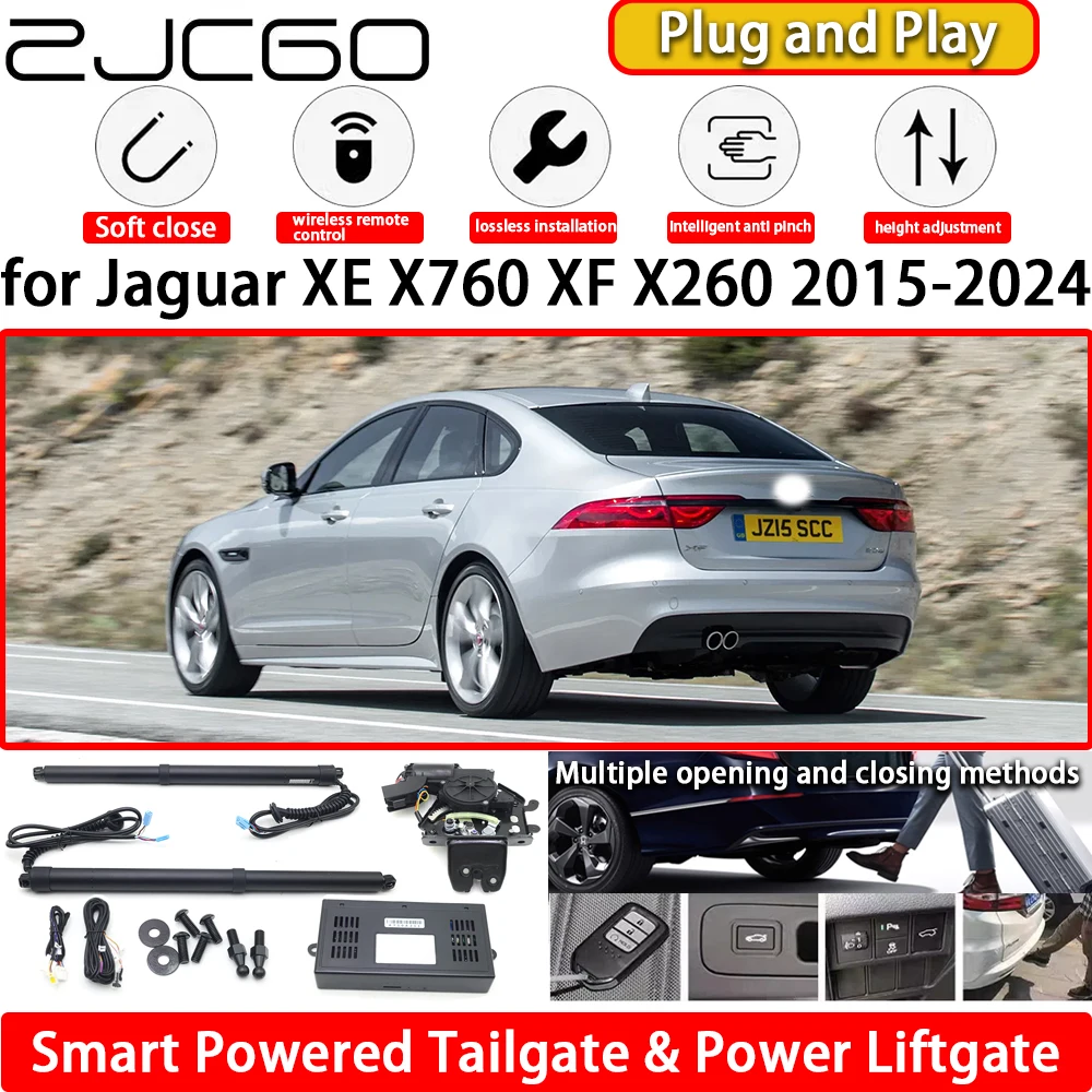 

ZJCGO for Jaguar XE X760 XF X260 2015-2024 OEM Automatic Electric Powered Tailgate Power Liftgate Tail Gate Lift Kit System