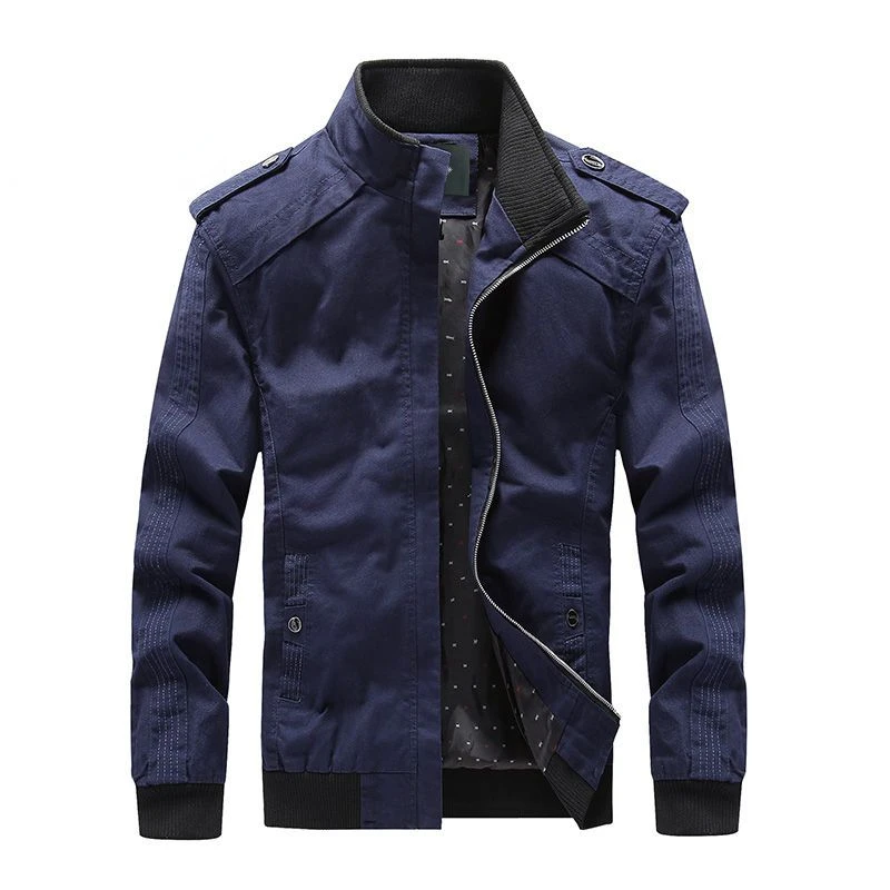 Veste Bomber en Coton avec Fermeture Éclair pour Homme, Coupe-Vent Militaire Slim, Marque de Luxe, Vêtements de Moto, Automne