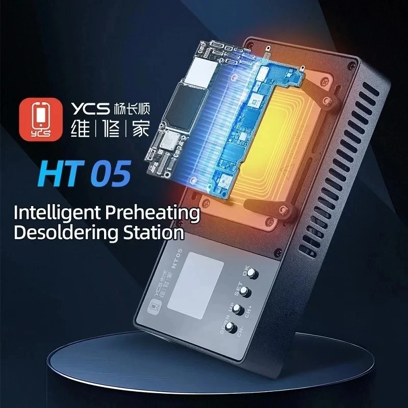 

YCS HT05 ремонтная станция для распайки, нагрев материнской платы, быстрая разборка, дисплей температуры, инструменты для ремонта мобильных телефонов