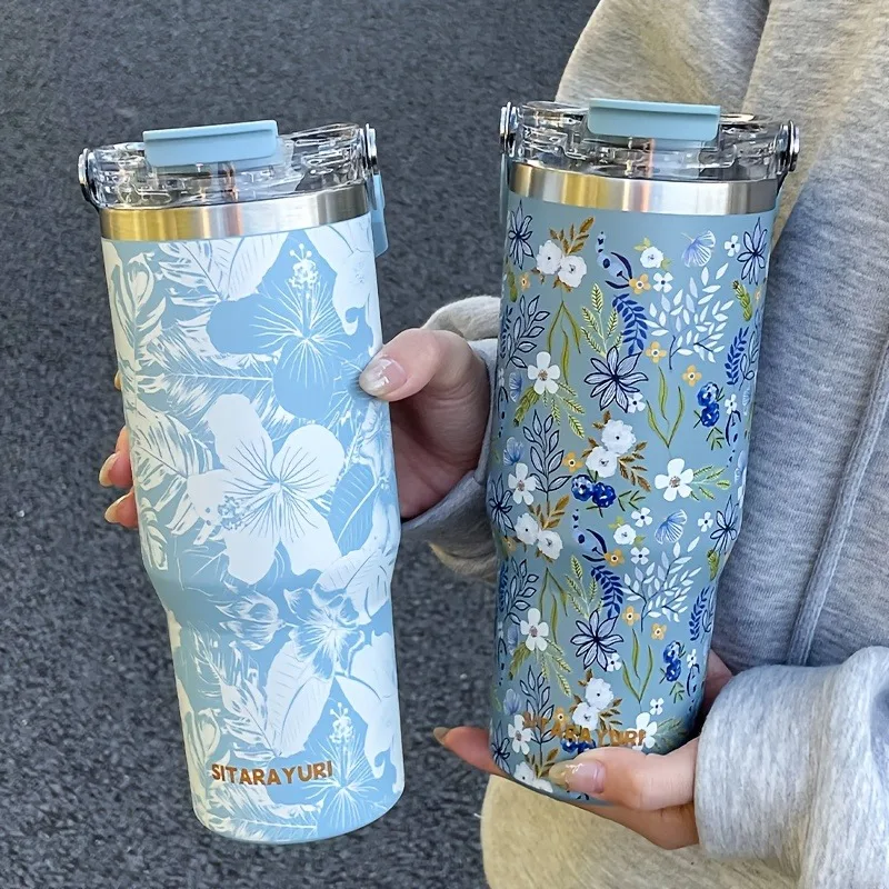 900 ml Edelstahl-Thermoflasche, hält kalt und warm, Thermo-Wasserflasche, Tumbler-Thermoskanne für Wasser, Tee, Kaffee, Isolierflaschen