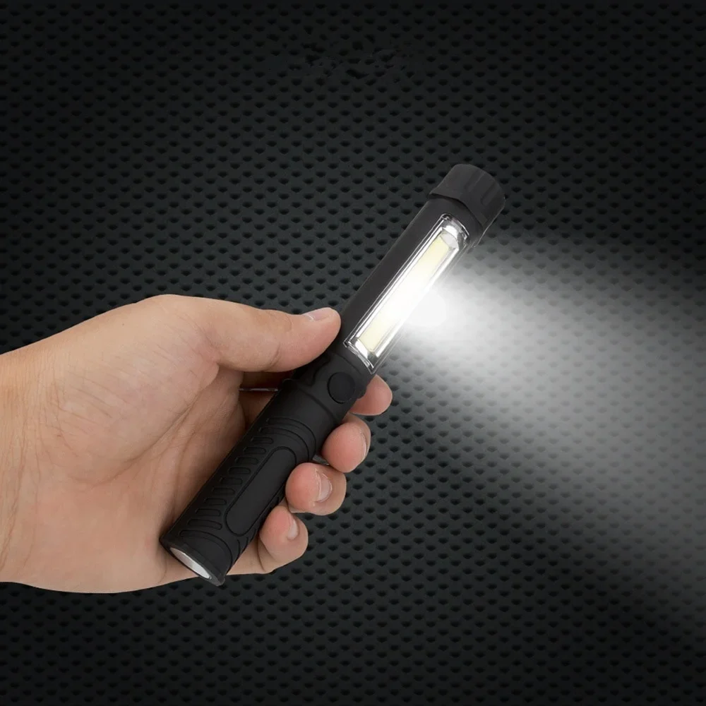 Multifunction COB LED Mini Pen Light Work Inspection LED Flashlight Lightweight Torch Lamp With the Bottom Magnet and Clip