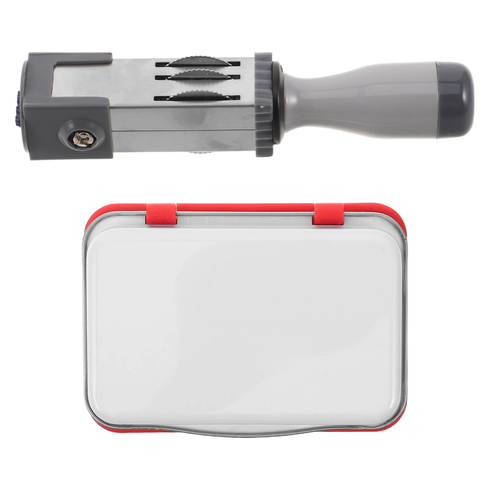 1 conjunto kit de carimbo de data ajustável auto tinta data stamper ano mês dia compacto escritório ferramenta selo portátil documento de negócios