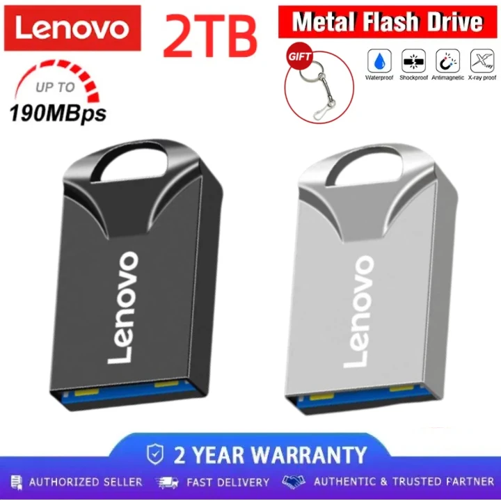 Lenovo New 2TB Usb 3.0 Flash Drive 2 IN 1 Type-C 2TB Pen Drive 256GB Usb Memory Stick 128GB 64gb Pendrive For Android Phone/PC