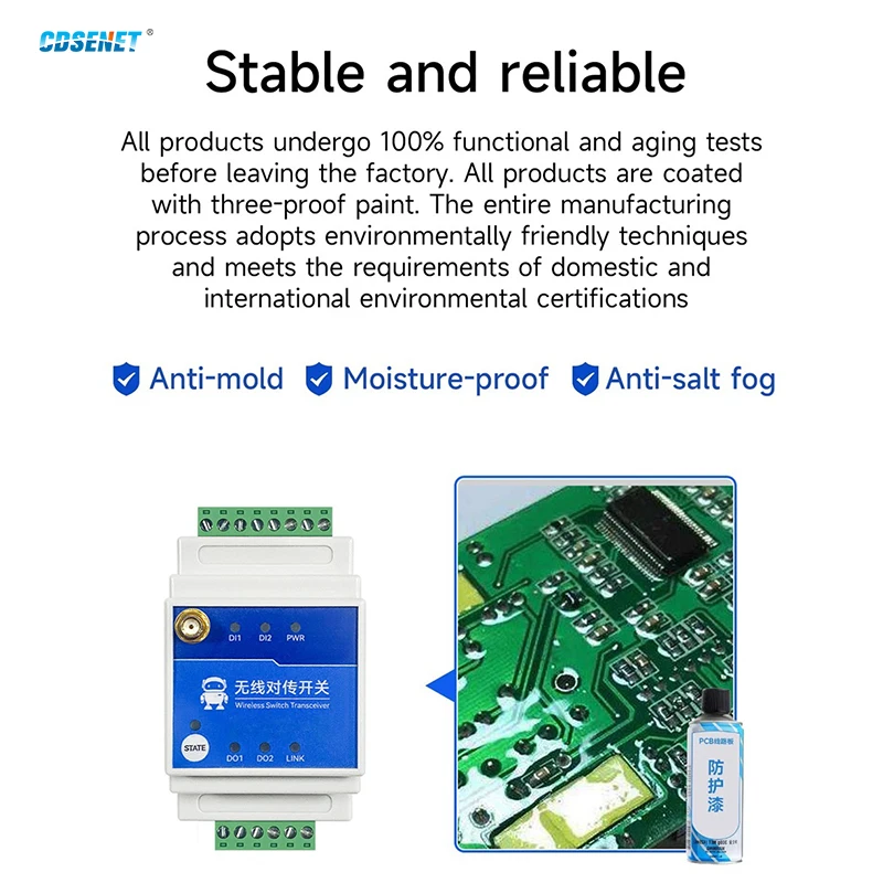 868/915M SX1262 Lora 1/2/4/8 Way Remote Switch IO Master Slave CDSENET E860-DTU RS485 Long Distance 5/10km Industrial Grade