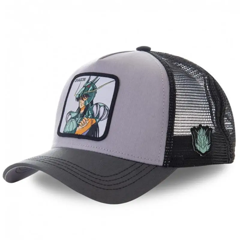 Boné de beisebol de algodão masculino e feminino, Anime Saint Seiya Phoenix, Ikki Cosplay, Esporte de Lazer, Trucker Hip Hop, Mesh Hat, Presentes de Natal