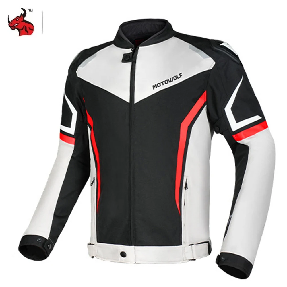 Motorcycle Warm Jacket Winter Windproof Waterproof Motorcycle Riding Jacket Detachable CE Protective Gear Reflective Riding Suit