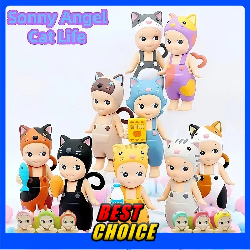

Hot New Sonny Angel Meow Meow Daily Cat Life Series Blind Box Anniversary Desktop Anime Figures Ornaments Toy Doll Birthday Gift