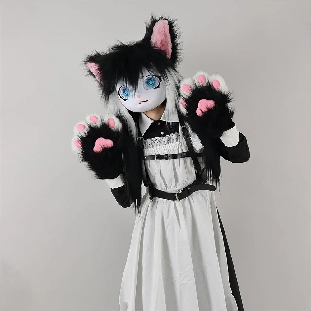 Halloween Fursuit Kigurumi Beast Head Mask Cosplay Animal Cat Anime Lolita Kig Skull Helmet Carnival Party Costume Prop Gifts