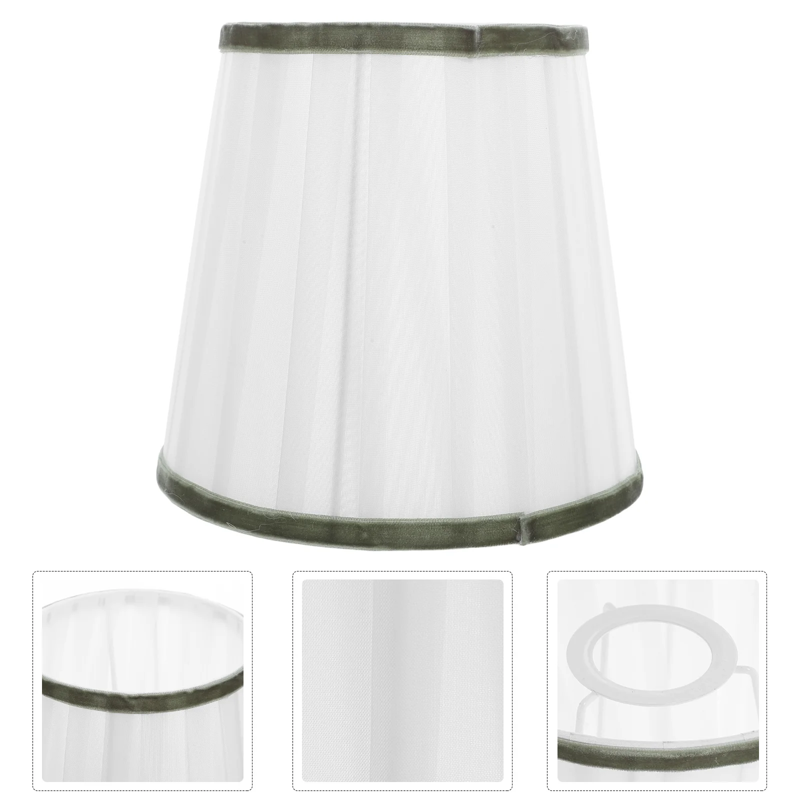 

Pleated Fabric Lampshade Rustic Light Shade Replacement Table Lamp Cover E27 Bedroom Living Room Hotel Decoration 17x16x12cm