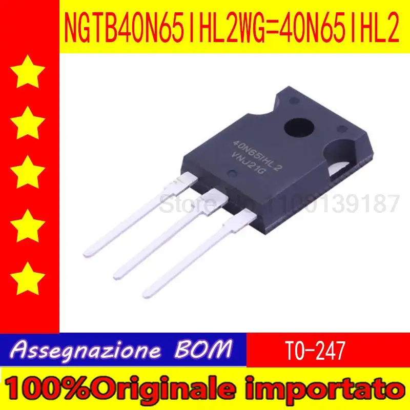 

10pcs/lot NGTB40N65IHL2WG 40N65IHL2 NGTB40N65FL2WG 40N65FL2 NGTB45N60S1WG 45N60S1 TO-247 power transistor