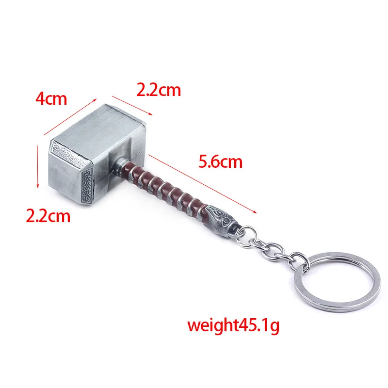 Movie Thor Hammer Keychain Mjolnir Hammer Bottle Opener Key Chain for Men Cool Car Keyring Jewelry