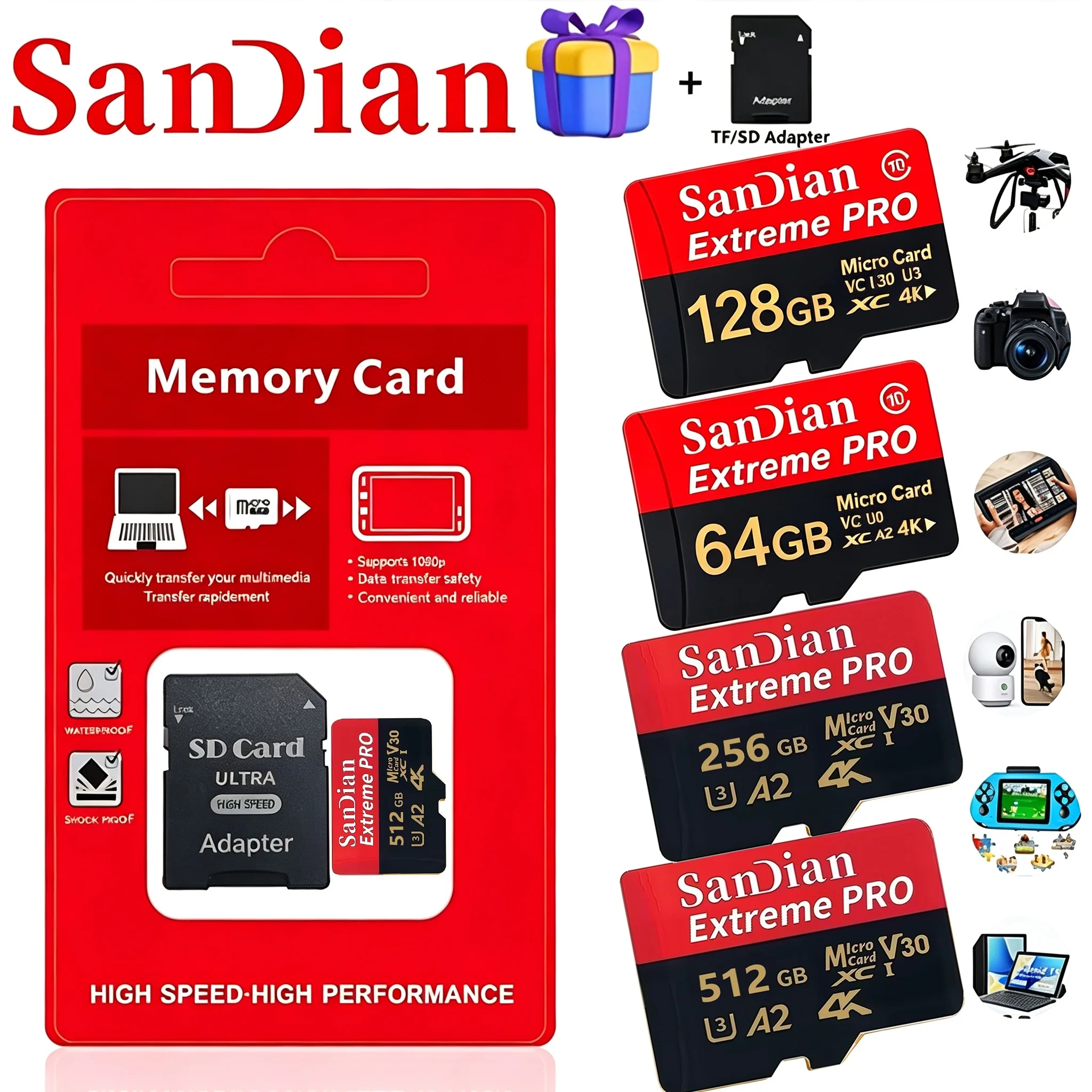 Gaming Console For Phone - TF Cards 32GB 256GB SD Cards