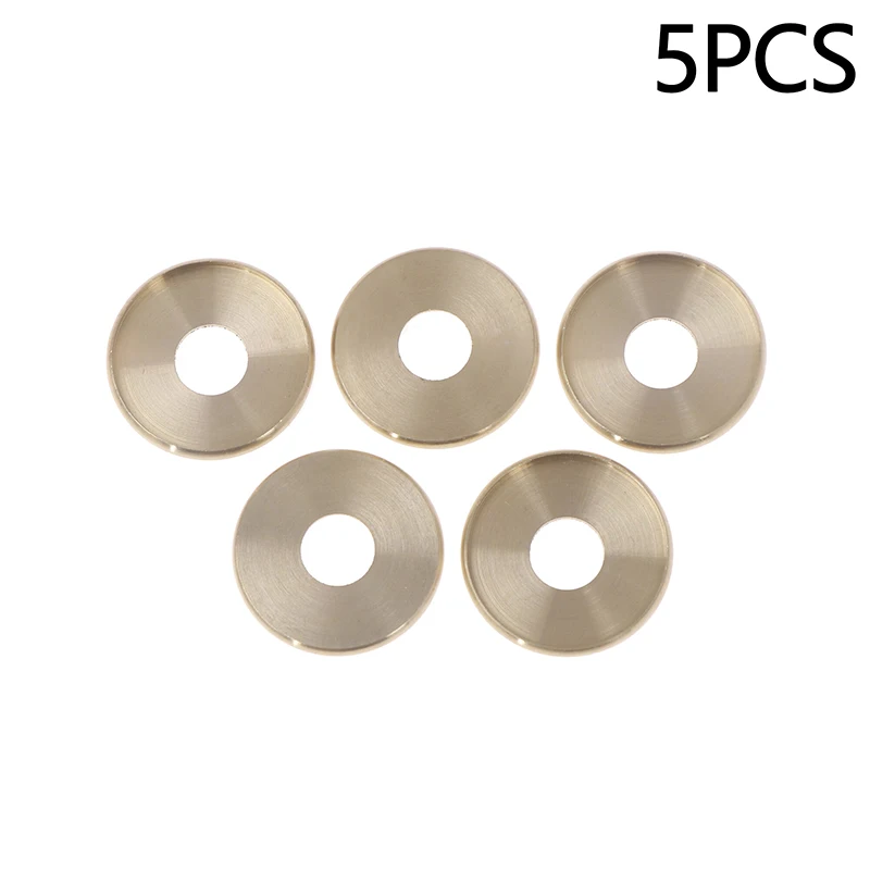 5 PC Brass Folded Round Cap Glass Ceramic Mouth Cap Hollow Tube Sealing Round Sheet Lighting Accessories DIY Lampshade Cover