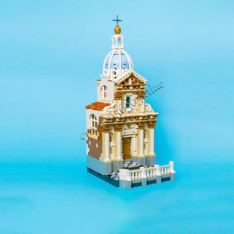 1642 PCS MOC Castello della Cappella Medievale Modello Modulare Building Blocks Set Educazione Assemblaggio Mattoni Giocattoli Per Bambini Regali Di Natale