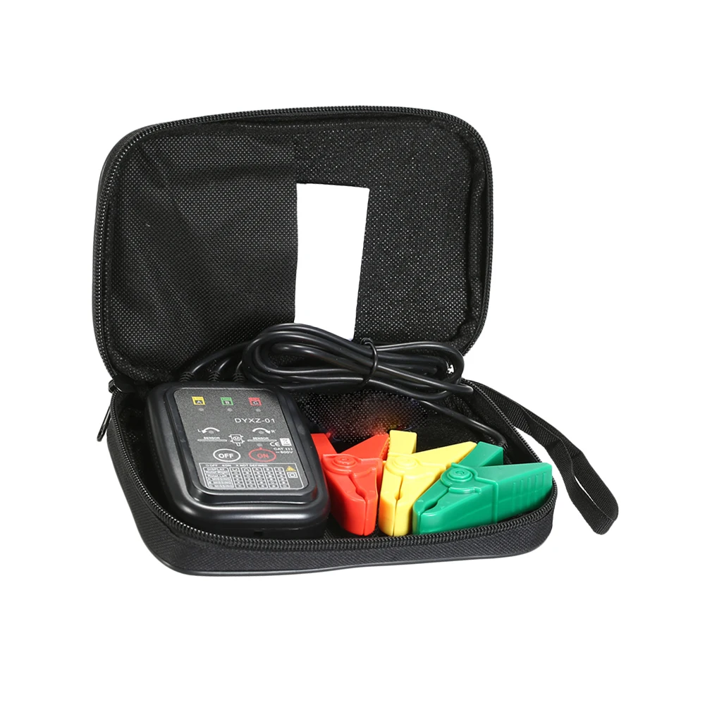 DUOYI DYXZ-01 DYXZ-02 3 Phase Detector Rotation tester Non-Contact Phase Sequence Detector Meter Indicator Digital LED Buzzer