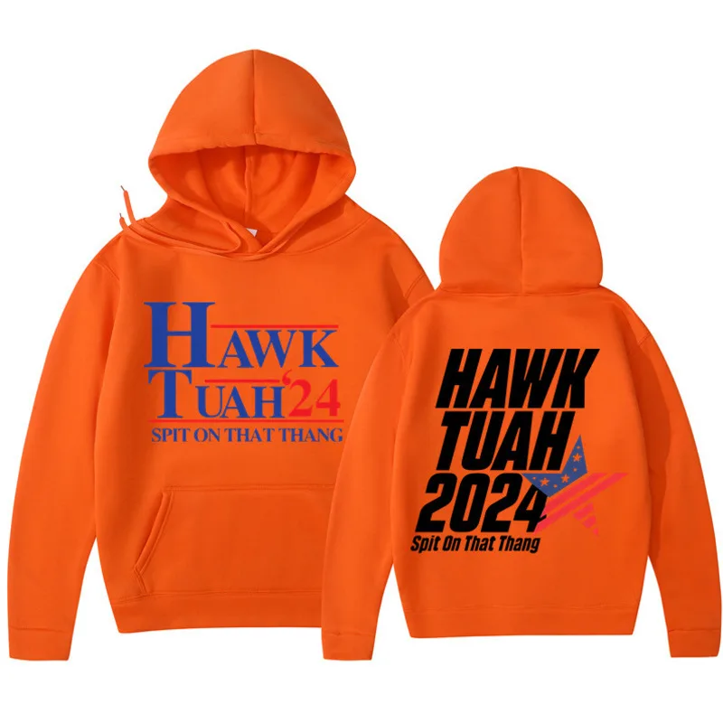 HawkTuahed 24 Sweatshirt Hoodie On That Thang Men Print Hot Stamping Cotton Fashion Casual Sweatshirt Long Sleeved Pullover Top