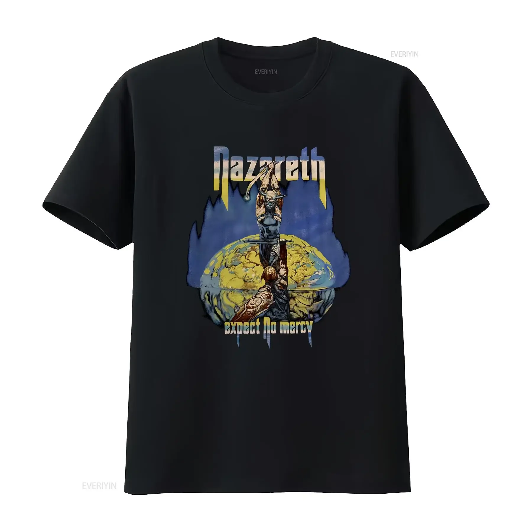 Hot Item Nazareth Expect No Mercy T Shirt Perfect For Friends Family vintage Washed Top For Everyday Wear fashion Soft homme