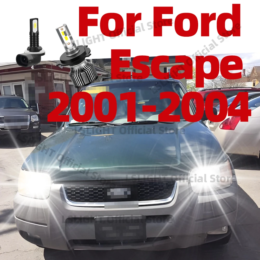 

2/4x светодиодные лампы для Ford Escape 2001-2004, автомобильные турбо-фры дальнего/ближнего света 6000K 12 В CSP 3570, противотуманные фары