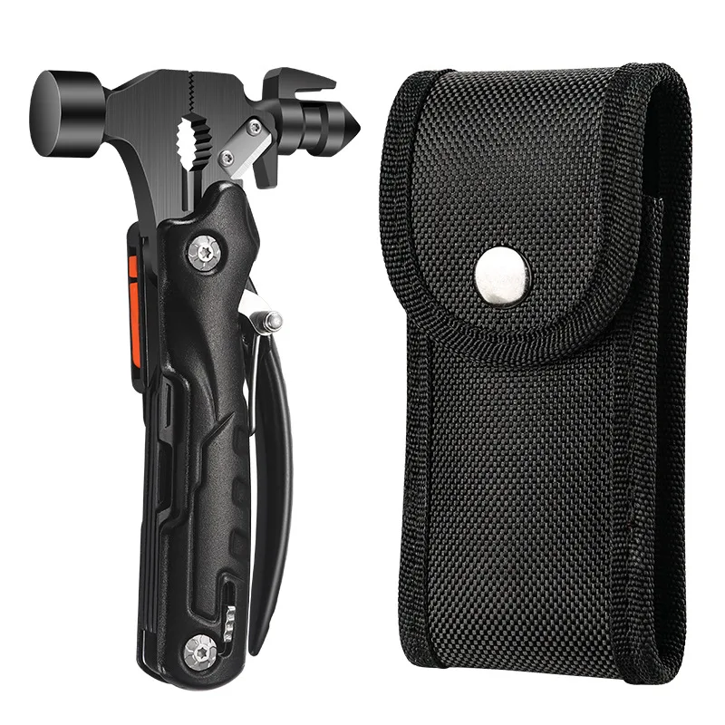 

Multi Functional Stainless Steel Nail Hammer Emergency Installation Tool Hammer Outdoor Camping Fitter Hammer
