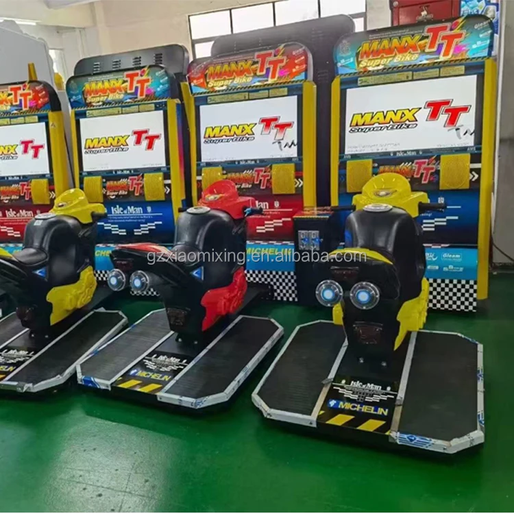 MANX TT سوبر الدراجة فيديو ممر لعبة آلة 1/2 دراجة نارية سباق محاكاة عملة تعمل 220 فولت لعبة سباق #6