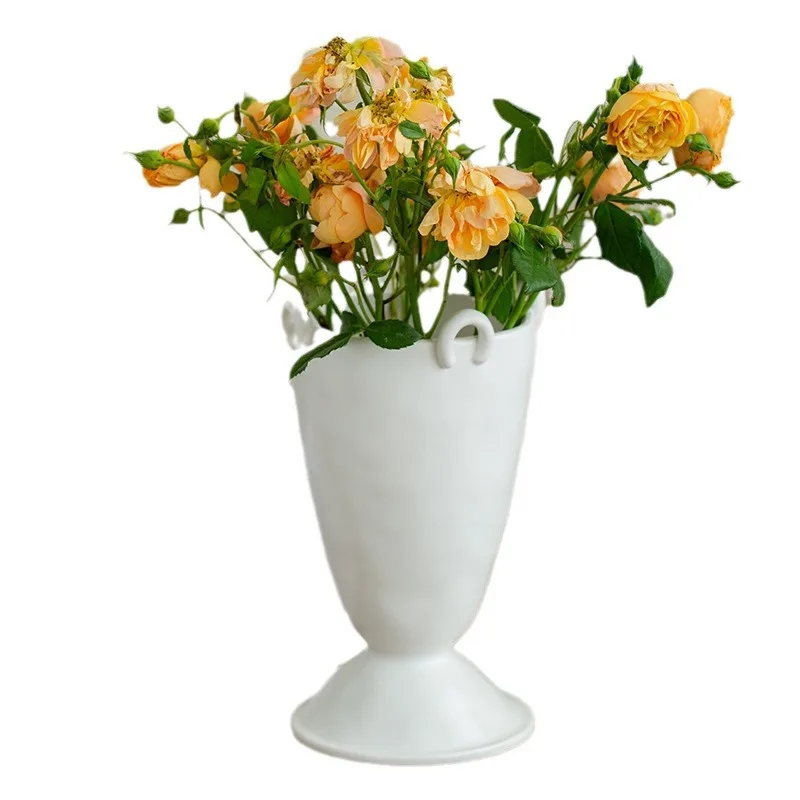 

flower arrangement advanced, flower arrangement living room ornament INS feng shui raising advanced sense, retro ceramic vase