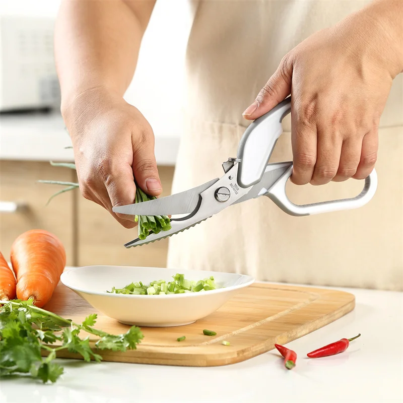 Multifunctional Kitchen Scissors Chicken Bone Kitchen Shears Raptor Meat Cutter Stainless Steel Fish Scissors Scale Cook Scissor