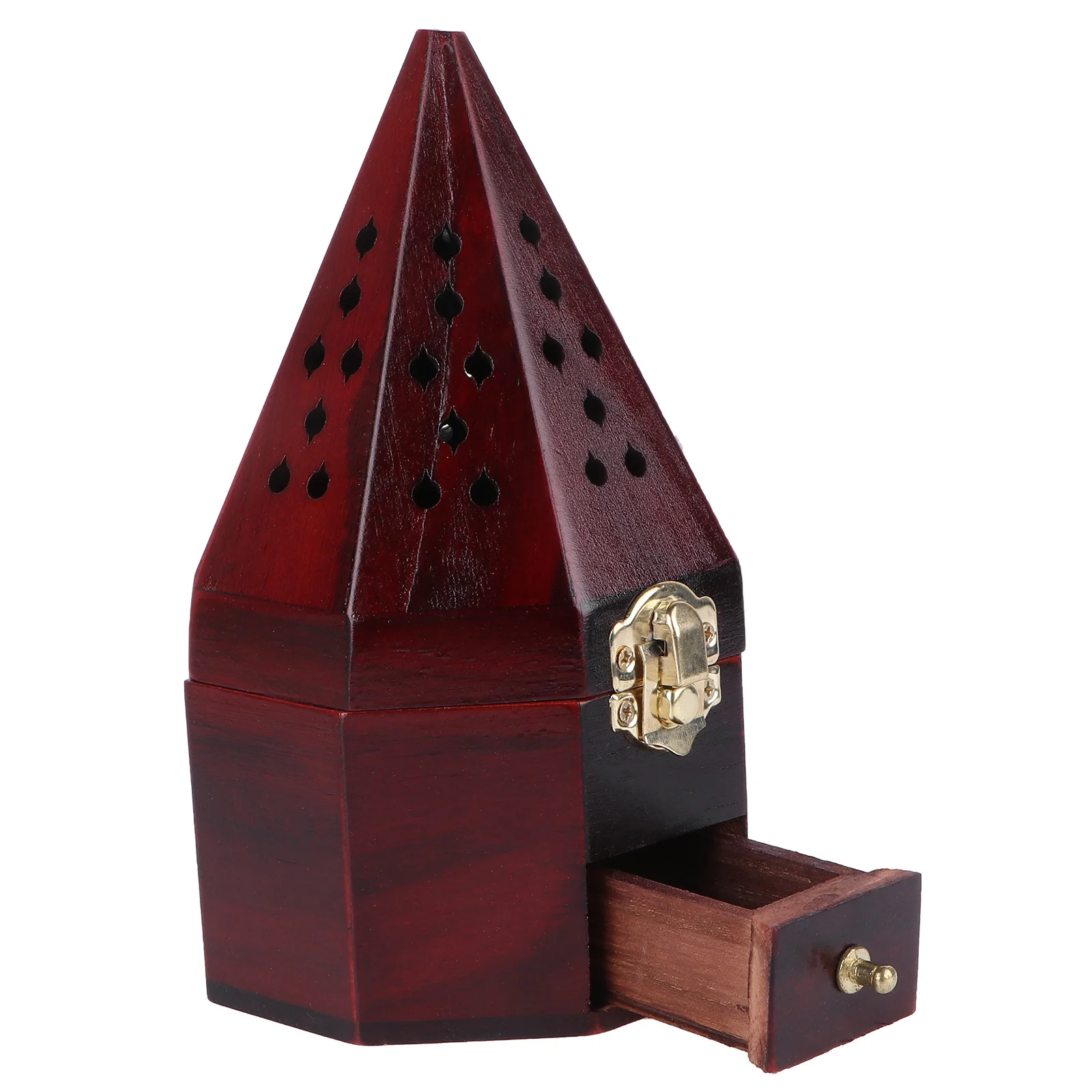 

1Pcs Pine Wood Incense Burner Hollow Aromatherapy Box Decorative Home Censer Ornament Gift Wooden Incense Burner