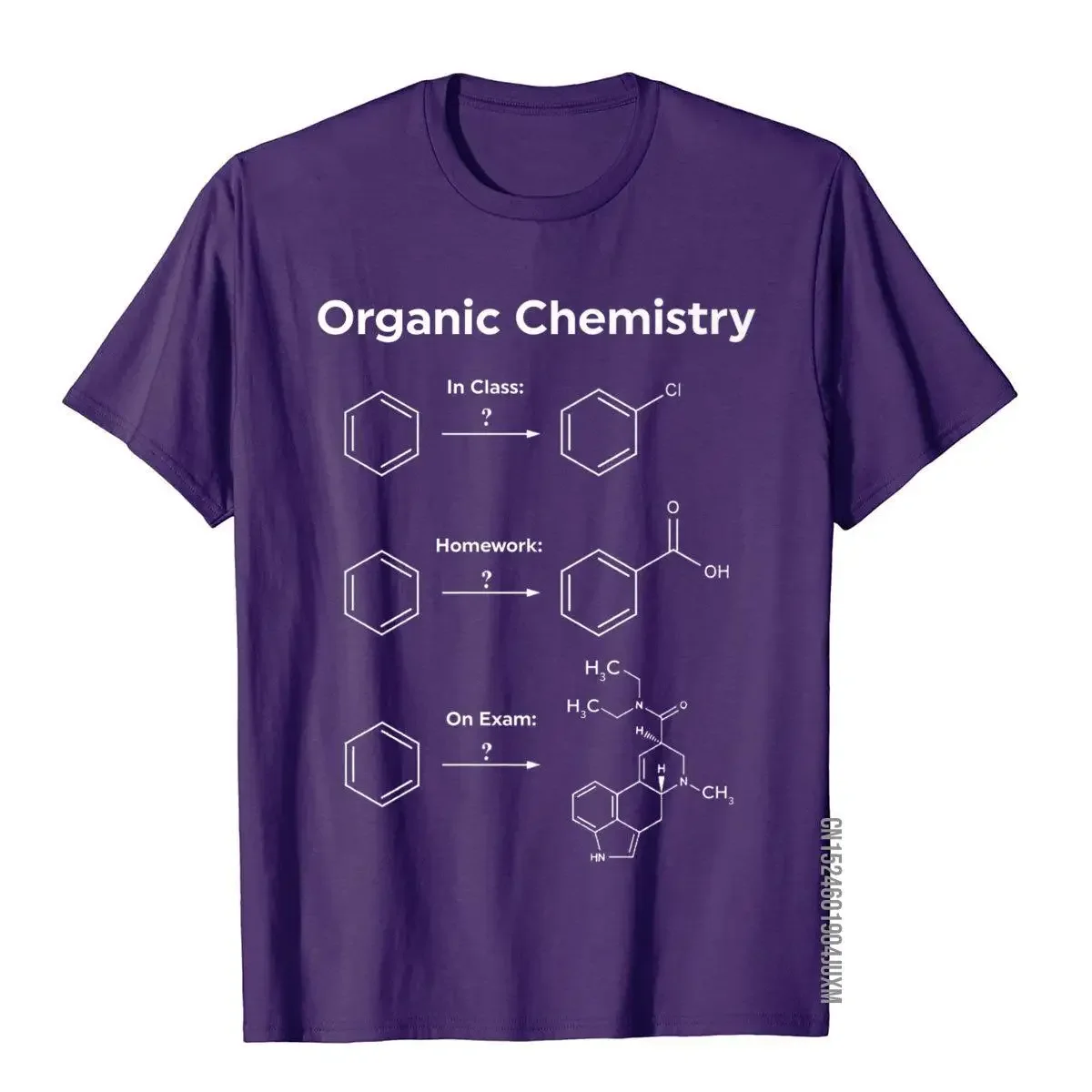 Humor Organic Chemistry T Shirt Gift Women Men-Homework Exam Camisa Top T-Shirts T Shirt For Boys Brand New Cotton T Shirts