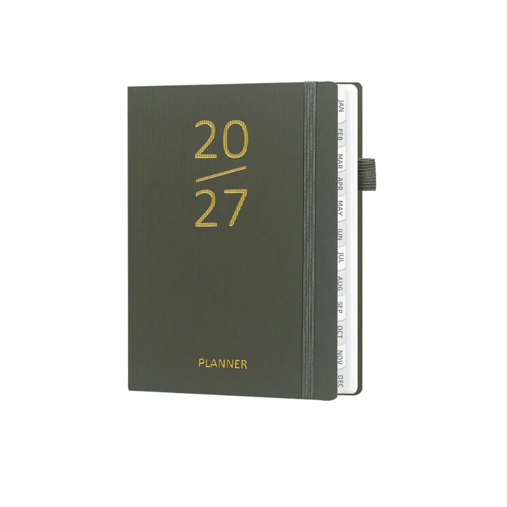 Portable A5 2027 Schedule Book To Do List Planner Reminder Daily Planner Book Textured PU Agenda Book Gift Giving
