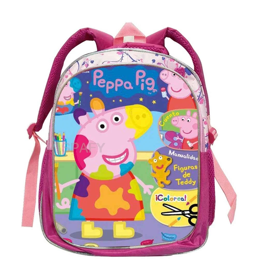 Peppa Pig School Bags Kids Book Bags Peppa Pig Prints Kindergarten Daypack Pink Cartoon Girls Schoolbags For 1-3-5Years Old