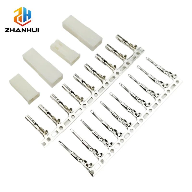 2.5mm Pitch JST SYP 2-Pin Wire-to-Wire Connector Kit - Male & Female White Housing with Crimp Terminals for DIY Electronics
