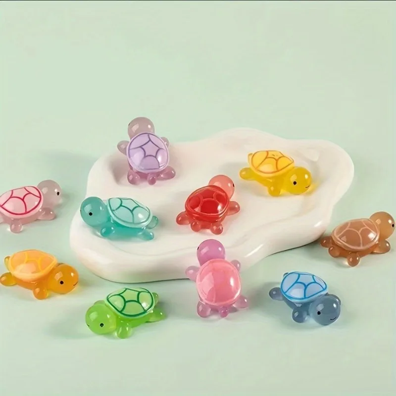 

10Pcs Mini Turtle Shape Silicone Resin Casting Molds DIY Micro Landscape Decoration for Small Tabletop Resin Crafts