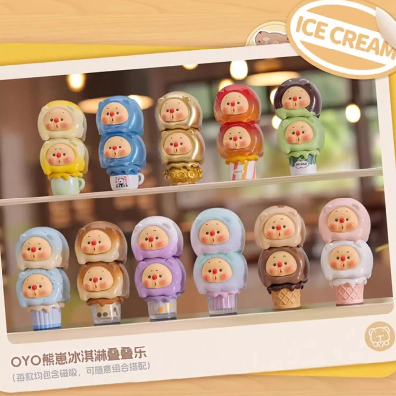 (متوفر) OYO Bear Claw الآيس كريم سلسلة الموسيقى المختلطة صندوق أعمى لعبة عصرية جديدة الحلي فتاة هدية مجموعة أنيمي