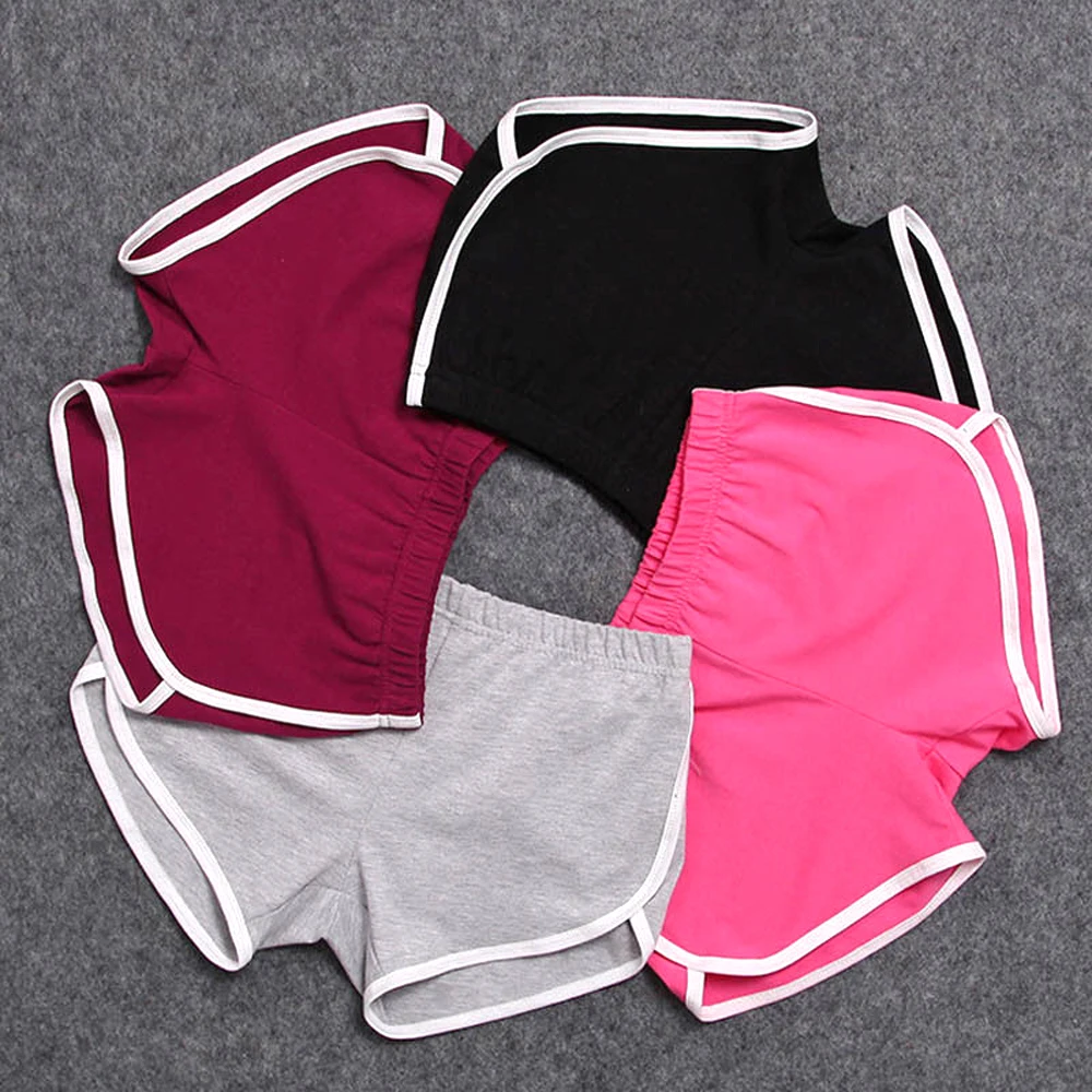 Women Mid Waist Sport Shorts Slim Fit High Stretchy Short Trousers For Summer Female Ladies Running Exercise Beach Short Pants