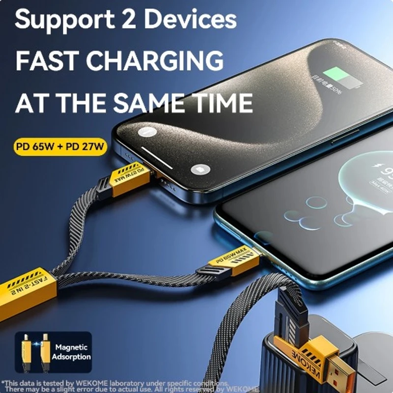 Four-in-one Multi-function Data Cable, USB-A/IPH/TYPE-C Port Conversion, Suitable for Charging Various Mobile Phone Models. image 5