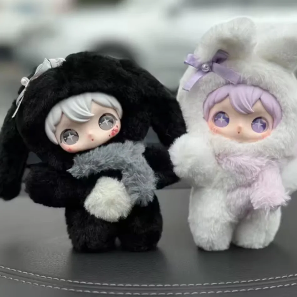 Shyshy أرنب الكرتون الفينيل دمية صندوق أعمى العصرية مفاجأة اليدوية على ظهره قلادة لعبة هدية مشرقة سلسلة العالم تحصيل