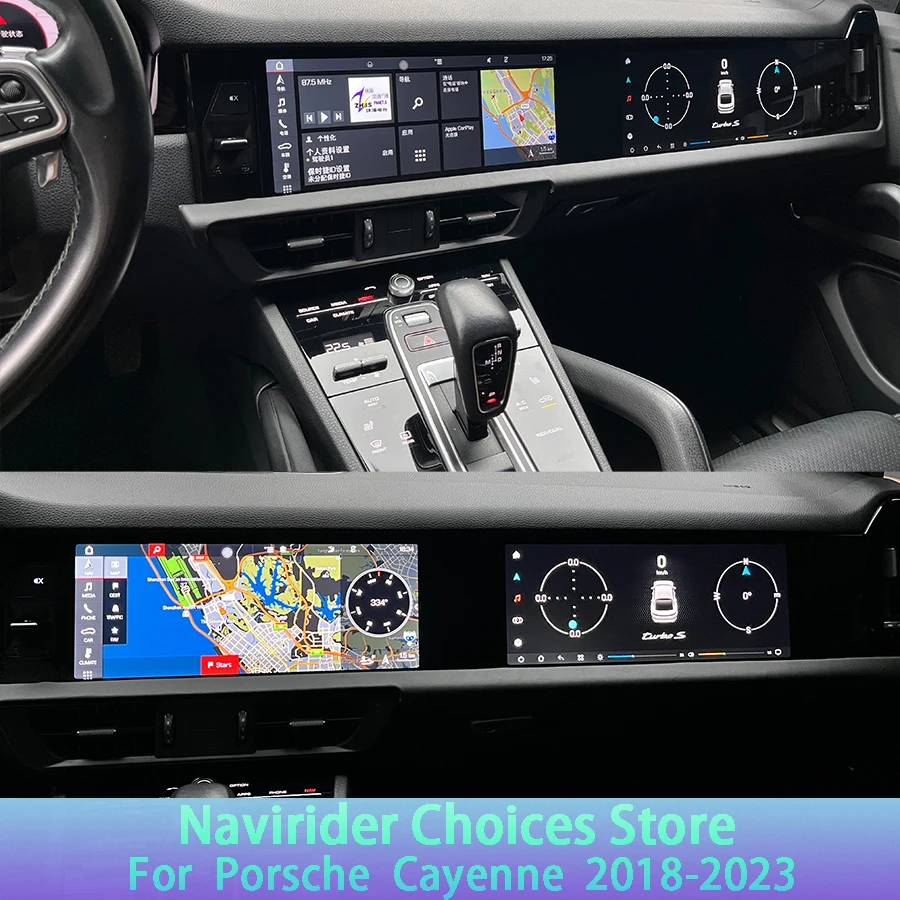 GPS Navigation Multimedia Player Android Auto12.3+12.3Inch Interactive For Porsche Cayenne 2018-2024 Carplay HU Car Radio 4G BT