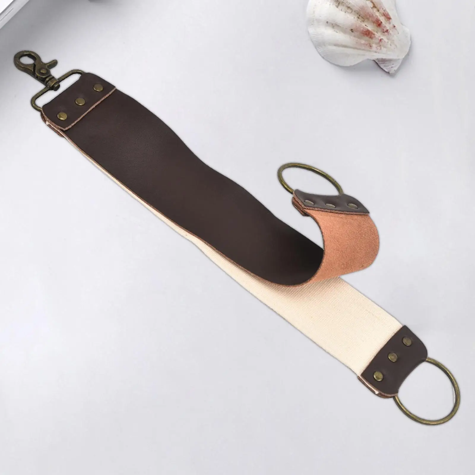 Sharpening Strop Belt Leather Shaving Strop Portable Double Layer Shaving Tool Blade Polishing Straight Strop Sharpening