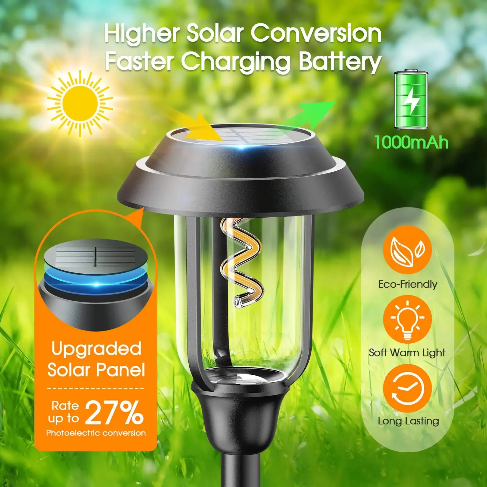 LED Solar Flame Light para gramado, ao ar livre, jardim, paisagem terrestre, Spike Lamp, suprimentos de decoração, novo, 2024