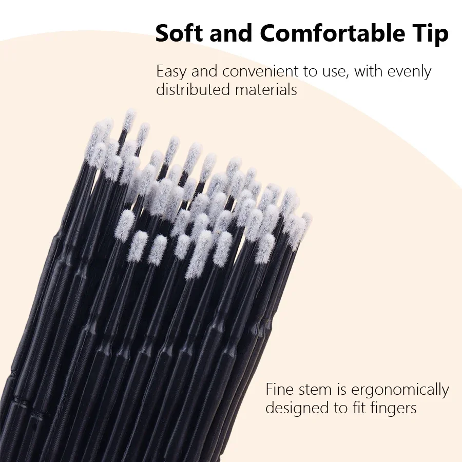 مجموعة من فرش تنظيف الرموش - 300/500/1000 قطعة من أدوات إزالة المكياج الاحترافية لوصلات الرموش والعمل التفصيلي #3