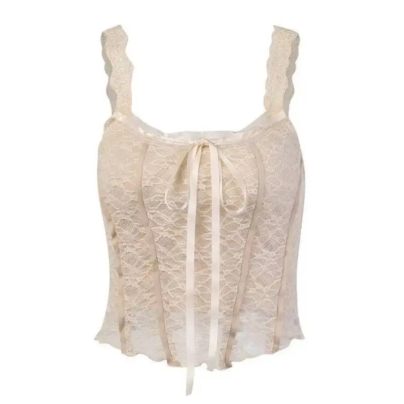

Women's Camisole Summer New Lace Hollow-Out Top - Sexy Slim Camisole Versatile For Layering Or Outerwear, Pullover Vest