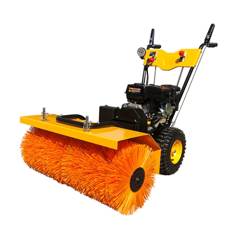 plow electric hand push small road removal roller brush equipment multi-function thrower shovel