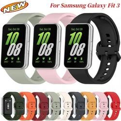 Sports Silicone Strap For Samsung Galaxy Fit 3 Official Bracelet Replacement Wristband For Samsung Galaxy Fit 3 Band Accessories