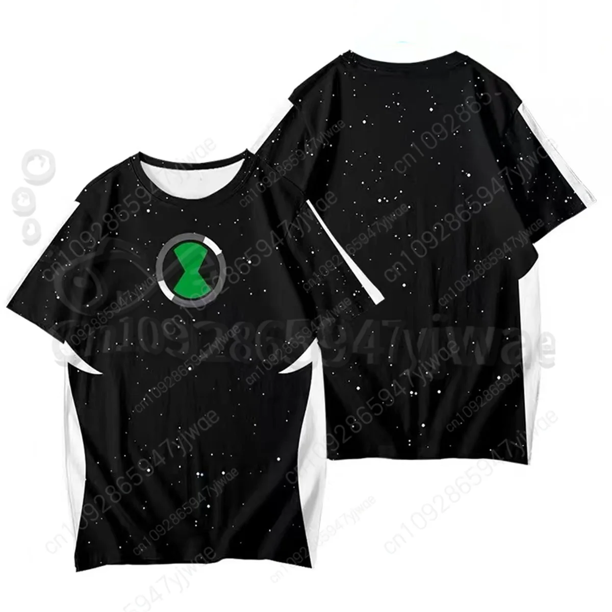 American Anime Omnitrix Ben10 Cosplay Shirt 3D Ben Tennyson Print 3D Grafik T-Shirt Harajuku Y2k Top Sommer Eltern-Kind-Outfits – Detail 14