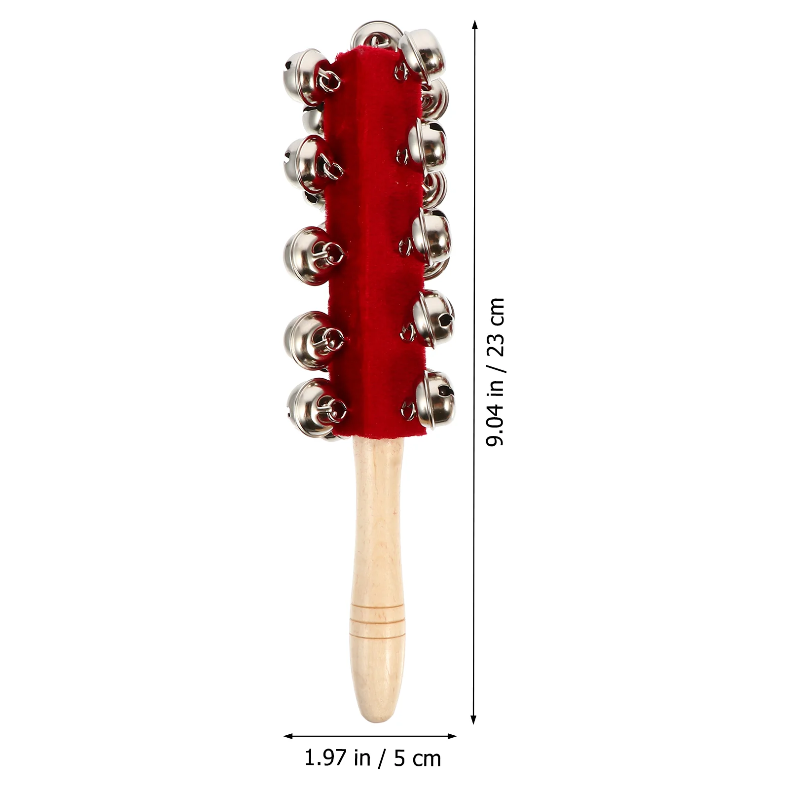 Campana de mano Jingler Stick instrumento percusión música material didáctico juguete escritorio juguetes para niños