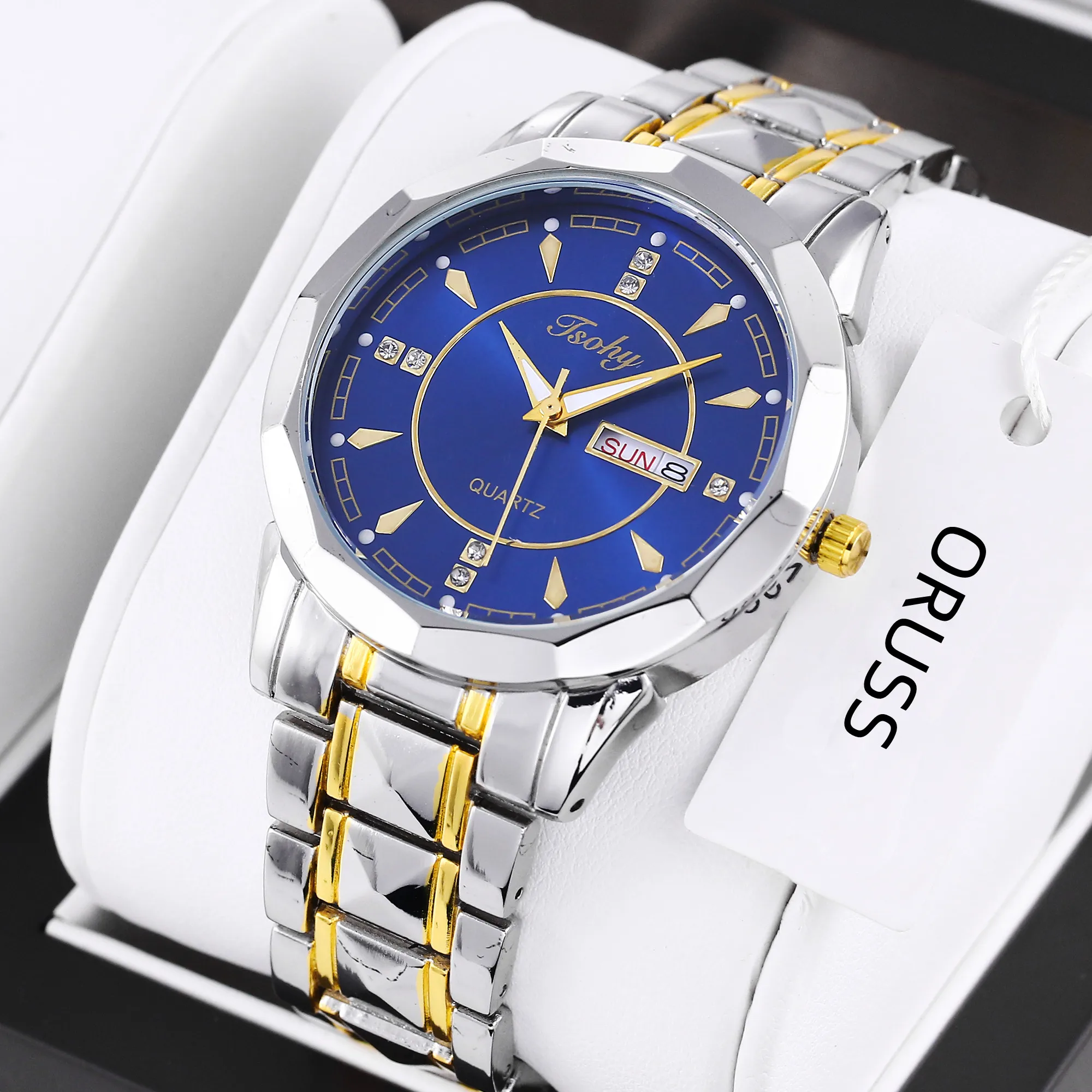 잘 생긴 다각형 남성용 시계, 분위기 등급, 내구성 패션, 비즈니스 학생, 새로운 개성 트렌드