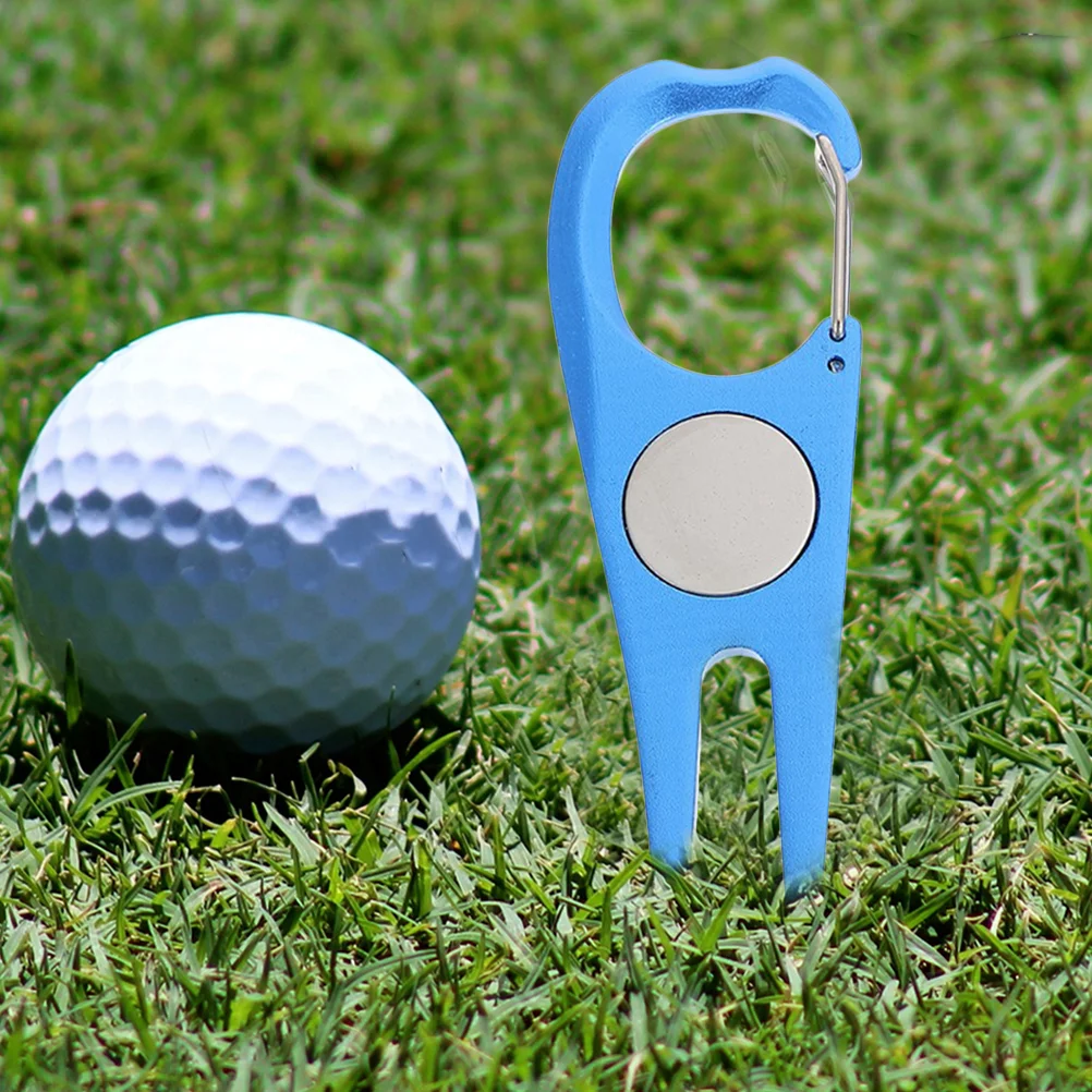 2 Pcs Golf Green Repair Tools Compact Ball Marker Delicate 1000X300X030CM Golfs Divot Repairing Wear-resistant Fork Sky-blue