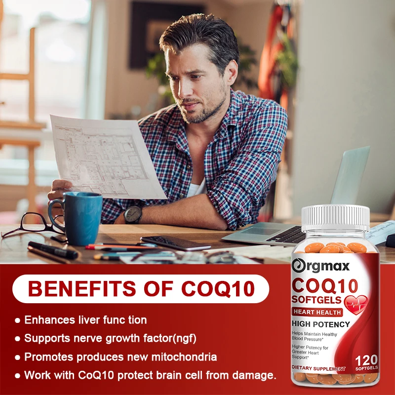 300mg Organic Ultra High Absorption COQ10 Coenzyme Q10 Blood Vessels & Heart Health Blood Pressure Balance for Old People