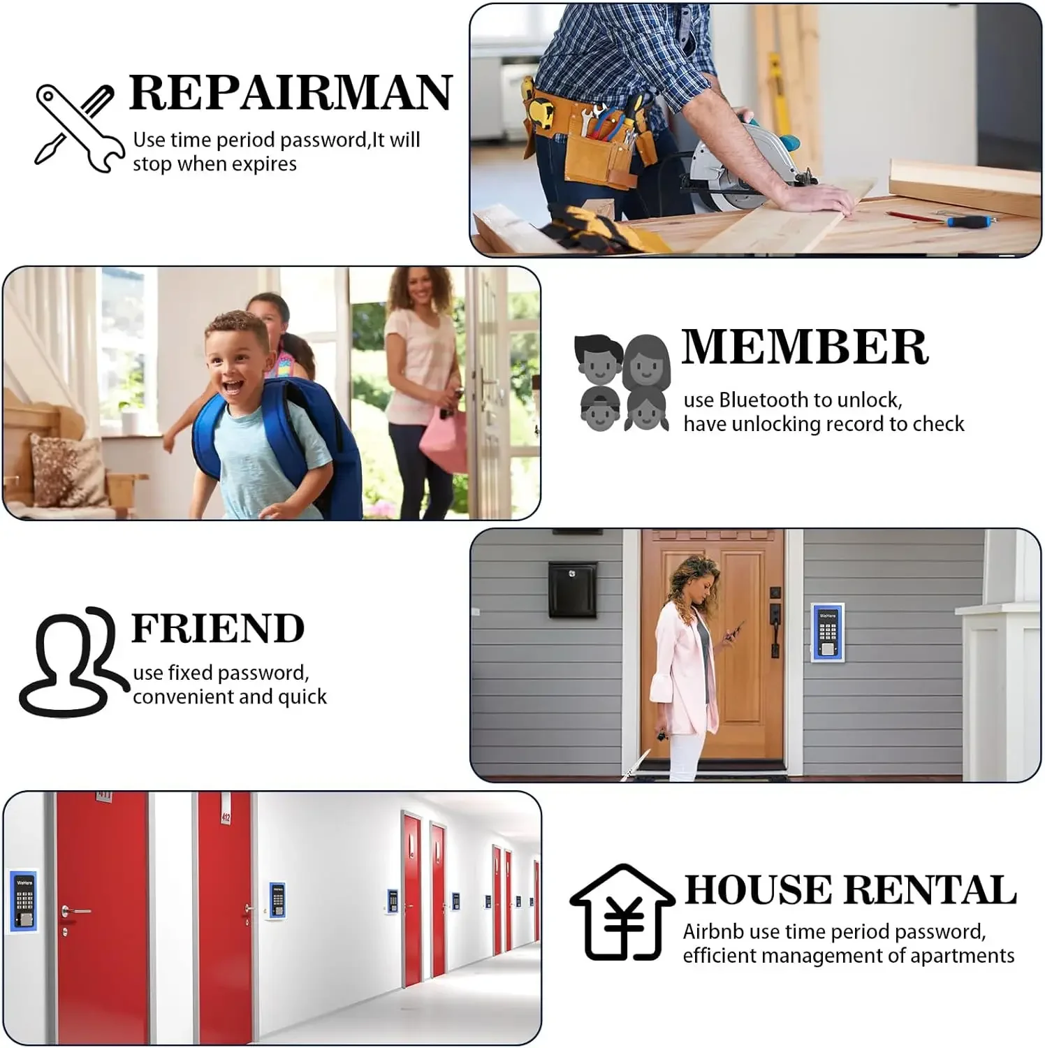 WeHere-Electronic Key Safe Box Armazenamento, controle remoto, senha inteligente, App, telefone, controle remoto, Segurança Outdoor, Apartamento,